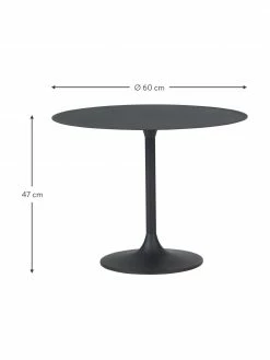 Table basse ronde métal noir Thin, Ø 60 x haut. 47 cm -furniture Soldes Table basse ronde metal noir Thin 2