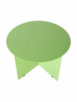 HKliving Table basse ronde métal vert clair Dinga, Ø 60 x haut. 40 cm -furniture Soldes Table basse ronde metal vert clair Dinga 5