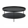 Westwing Collection Table basse ronde noire Renee, Ø 90 x haut. 39 cm