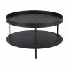 Westwing Collection Table basse ronde noire Renee, Ø 69 x haut. 39 cm