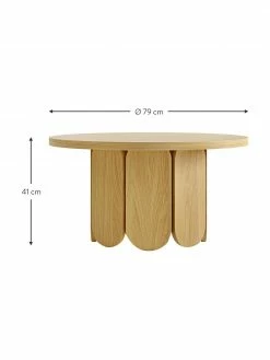Woodman Table basse ronde plaquée chêne Soft, Ø 79 x haut. 41 cm 6 Woodman Table basse ronde plaquée chêne Soft, Ø 79 x haut. 41 cm -furniture Soldes Table basse ronde plaquee chene Soft 2