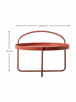 Table basse ronde rouge Melbury, Ø 65 x haut. 50 cm -furniture Soldes Table basse ronde rouge Melbury 2
