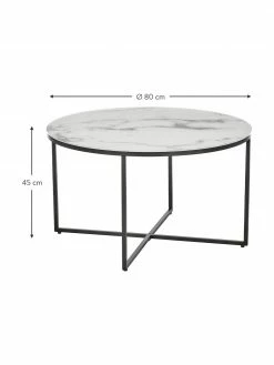 Westwing Collection Table basse ronde verre aspect marbre Antigua, Ø 80 x haut. 45 cm 9 Westwing Collection Table basse ronde verre aspect marbre Antigua, Ø 80 x haut. 45 cm -furniture Soldes Table basse ronde verre aspect marbre Antigua 15