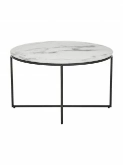 Westwing Collection Table basse ronde verre aspect marbre Antigua, Ø 80 x haut. 45 cm 10 Westwing Collection Table basse ronde verre aspect marbre Antigua, Ø 80 x haut. 45 cm -furniture Soldes Table basse ronde verre aspect marbre Antigua 16