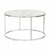 Westwing Collection Table basse ronde verre aspect marbre Antigua, Ø 80 x haut. 45 cm