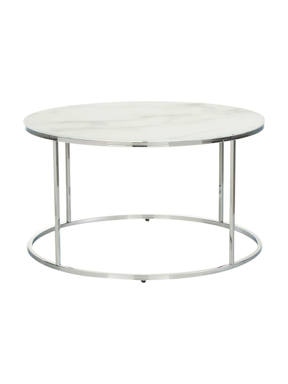 Westwing Collection Table basse ronde verre aspect marbre Antigua, Ø 80 x haut. 45 cm 4 Westwing Collection Table basse ronde verre aspect marbre Antigua, Ø 80 x haut. 45 cm – Image 4