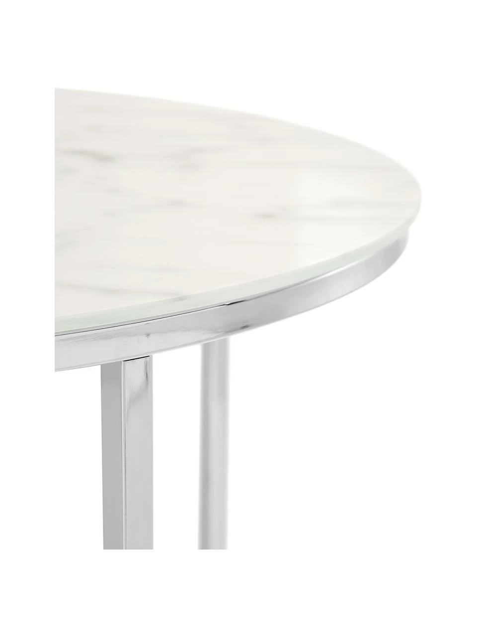 Westwing Collection Table basse ronde verre aspect marbre Antigua, Ø 80 x haut. 45 cm 6 Westwing Collection Table basse ronde verre aspect marbre Antigua, Ø 80 x haut. 45 cm – Image 6