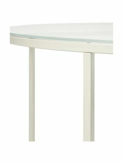 Westwing Collection Table basse ronde verre aspect travertin Antigua, Ø 80 x haut. 45 cm -furniture Soldes Table basse ronde verre aspect travertin Antigua 4