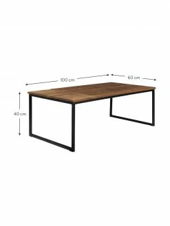 Dutchbone Table basse style industriel Randi, larg. 110 x haut. 40 cm -furniture Soldes Table basse style industriel Randi 2