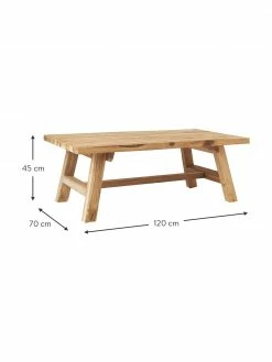 Westwing Collection Table basse teck recyclé Lawas, larg. 120 x haut. 45 cm -furniture Soldes Table basse teck recycle Lawas 3