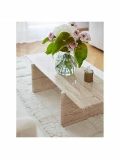 Alex Rivière x Westwing Collection Table basse travertin Jovis, larg. 100 x haut. 33 cm -furniture Soldes Table basse travertin Jovis 2