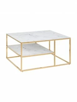 Table basse verre marbré Alisma, larg. 90 x haut. 45 cm -furniture Soldes Table basse verre marbre Alisma 4