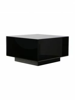 HKliving Table basse verre miroir noir Block, larg. 60 x haut. 35 cm