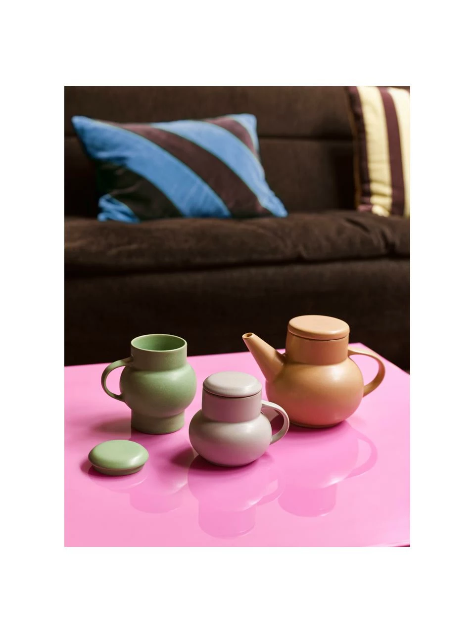 HKliving Table basse verre miroir rose Block, larg. 60 x haut. 32 cm 5 HKliving Table basse verre miroir rose Block, larg. 60 x haut. 32 cm – Image 5