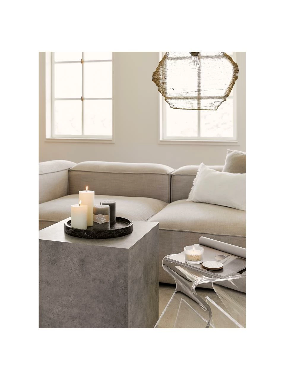 Westwing Collection Table d'appoint aspect béton Lesley, larg. 45 x haut. 50 cm 2 Westwing Collection Table d'appoint aspect béton Lesley, larg. 45 x haut. 50 cm – Image 2