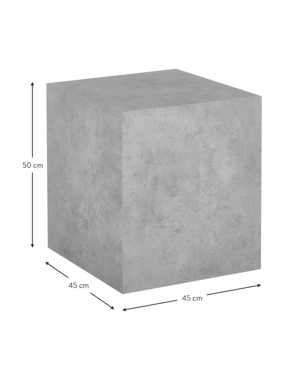 Westwing Collection Table d'appoint aspect béton Lesley, larg. 45 x haut. 50 cm 4 Westwing Collection Table d'appoint aspect béton Lesley, larg. 45 x haut. 50 cm – Image 4