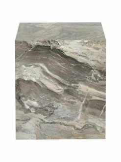 Westwing Collection Table d'appoint aspect marbre Lesley, larg. 45 x haut. 50 cm -furniture Soldes Table dappoint aspect marbre Lesley 5