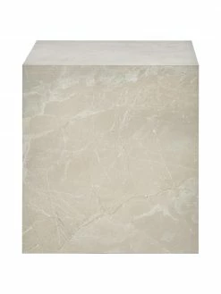 Westwing Collection Table d'appoint aspect travertin Lesley, larg. 45 x haut. 50 cm -furniture Soldes Table dappoint aspect travertin Lesley 3