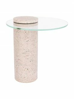Zuiver Table d'appoint avec base en terrazzo Rosalina, Ø 40 x haut. 45 cmDisponibilité limitée
