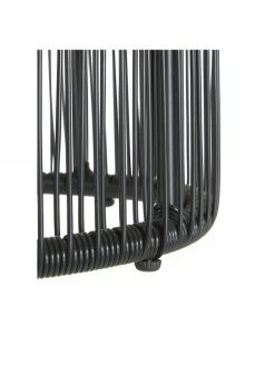 Westwing Collection Table d'appoint avec noire plateau en verre Bahia, Ø 50 x haut. 45 cm -furniture Soldes Table dappoint avec noire plateau en verre Bahia 5