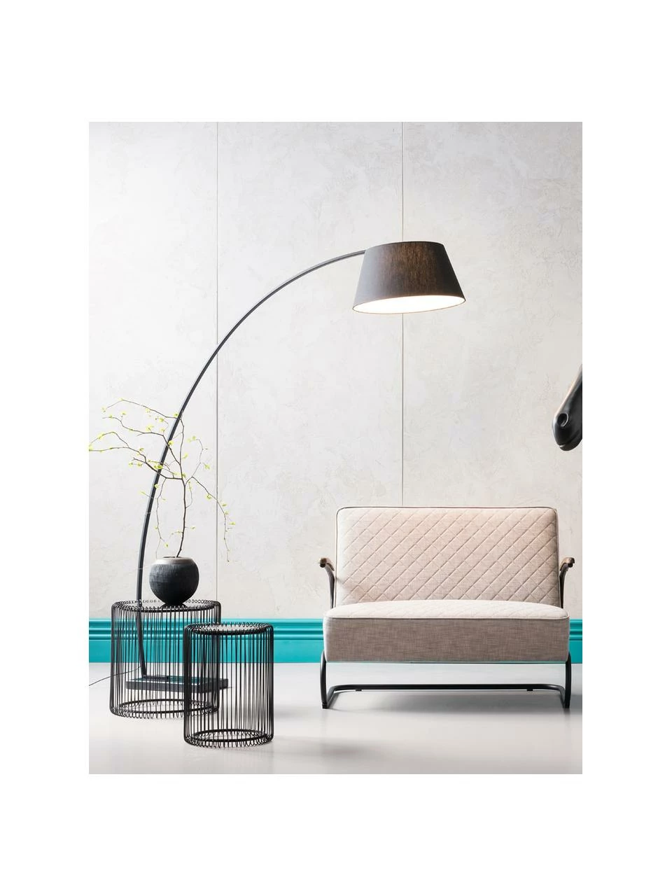 Kare Design Table d'appoint avec plateau en verre Wire, 2 élém., Lot de différentes tailles 2 Kare Design Table d'appoint avec plateau en verre Wire, 2 élém., Lot de différentes tailles – Image 2