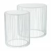 Kare Design Table d'appoint avec plateau en verre Wire, 2 élém., Lot de différentes tailles