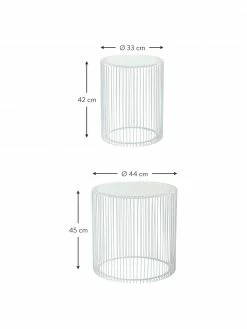 Kare Design Table d'appoint avec plateau en verre Wire, 2 élém., Lot de différentes tailles -furniture Soldes Table dappoint avec plateau en verre Wire 2 elem 6