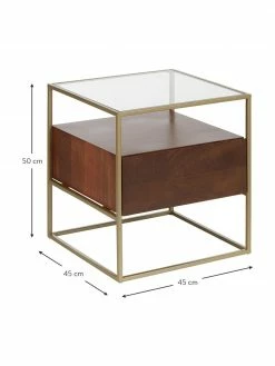 Westwing Collection Table d'appoint avec tiroir Theodor, larg. 45 x haut. 50 cm -furniture Soldes Table dappoint avec tiroir Theodor 3