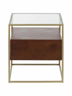 Westwing Collection Table d'appoint avec tiroir Theodor, larg. 45 x haut. 50 cm -furniture Soldes Table dappoint avec tiroir Theodor 4