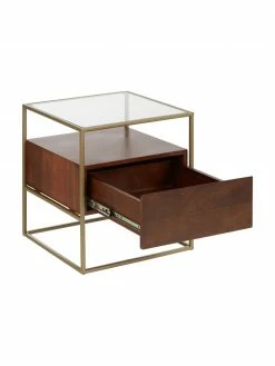 Westwing Collection Table d'appoint avec tiroir Theodor, larg. 45 x haut. 50 cm -furniture Soldes Table dappoint avec tiroir Theodor 5