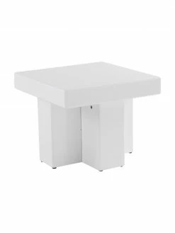 Table d'appoint blanc Crozz, larg. 50 x haut. 48 cm