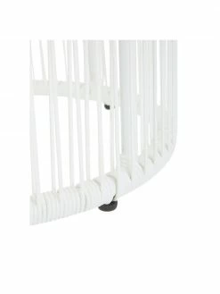 Westwing Collection Table d'appoint blanche avec plateau de verre Bahia, Ø 50 x haut. 45 cm -furniture Soldes Table dappoint blanche avec plateau de verre Bahia 5