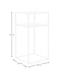 Table d'appoint blanche en métal Tensio, larg. 30 x prof. 30 cm 8 Table d'appoint blanche en métal Tensio, larg. 30 x prof. 30 cm -furniture Soldes Table dappoint blanche en metal Tensio 2