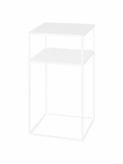 Table d'appoint blanche en métal Tensio, larg. 30 x prof. 30 cm 9 Table d'appoint blanche en métal Tensio, larg. 30 x prof. 30 cm -furniture Soldes Table dappoint blanche en metal Tensio 3