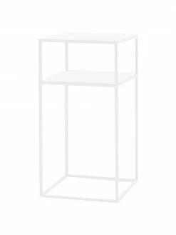 Table d'appoint blanche en métal Tensio, larg. 30 x prof. 30 cm 10 Table d'appoint blanche en métal Tensio, larg. 30 x prof. 30 cm -furniture Soldes Table dappoint blanche en metal Tensio 4