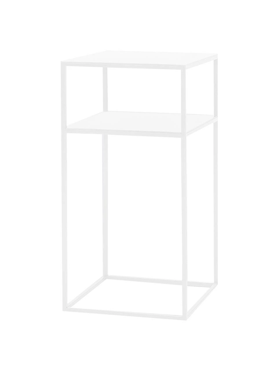 Table d'appoint blanche en métal Tensio, larg. 30 x prof. 30 cm 5 Table d'appoint blanche en métal Tensio, larg. 30 x prof. 30 cm – Image 5