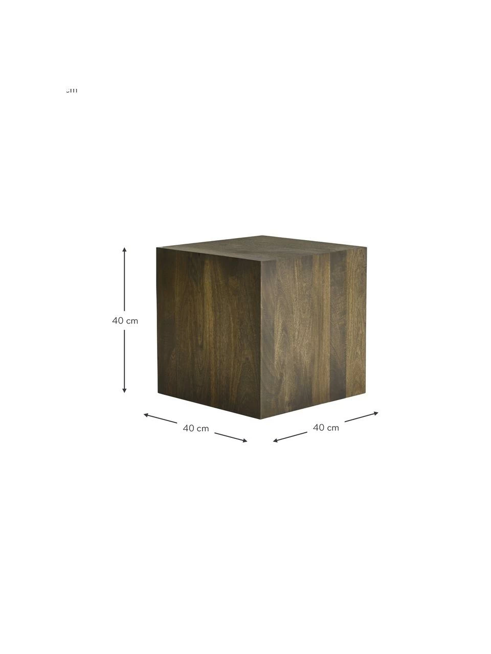 Table d'appoint bois Box, larg. 40 x haut. 40 cm 3 Table d'appoint bois Box, larg. 40 x haut. 40 cm – Image 3