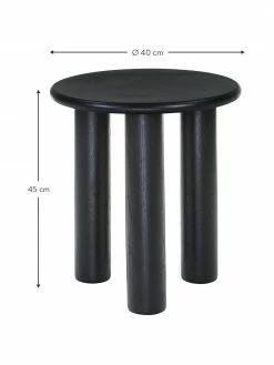 Westwing Collection Table d'appoint bois de chêne Didi, Ø 40 x haut. 45 cm -furniture Soldes Table dappoint bois de chene Didi 3