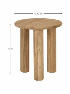 Westwing Collection Table d'appoint bois de chêne Didi, Ø 40 x haut. 45 cm -furniture Soldes Table dappoint bois de chene Didi 9