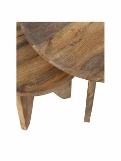 Table d'appoint bois de manguier Ella, 2 élém., Lot de différentes tailles -furniture Soldes Table dappoint bois de manguier Ella 2 elem 5