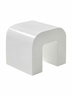 Table d'appoint bois de manguier blanc Lucie, larg. 45 x haut. 40 cmDisponibilité limitée