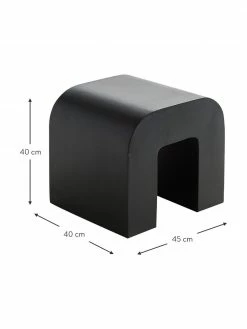 Table d'appoint bois de manguier noir Lucie, larg. 45 x haut. 40 cm -furniture Soldes Table dappoint bois de manguier noir Lucie 2