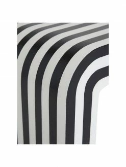 Table d'appoint bois de manguier noir/blanc Lucie, larg. 45 x haut. 40 cm -furniture Soldes Table dappoint bois de manguier noirblanc Lucie 3