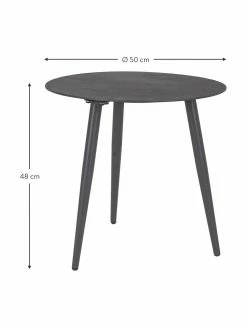 Bizzotto Table d'appoint de jardin Ridley, Ø 50 x haut. 48 cm -furniture Soldes Table dappoint de jardin Ridley 2
