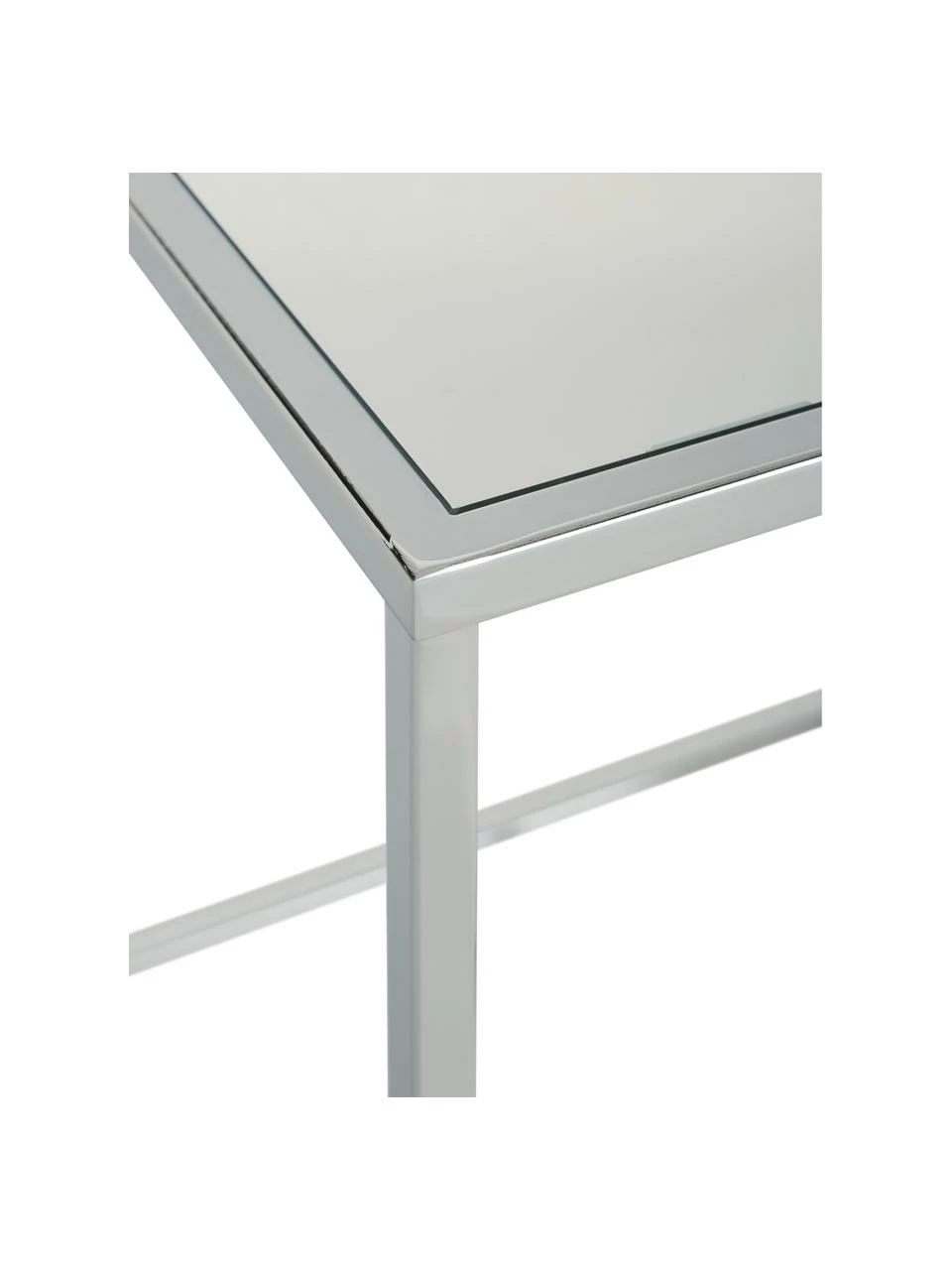 Westwing Collection Table d'appoint en argent plateau en verre Maya, larg. 45 x haut. 50 cm 4 Westwing Collection Table d'appoint en argent plateau en verre Maya, larg. 45 x haut. 50 cm – Image 4