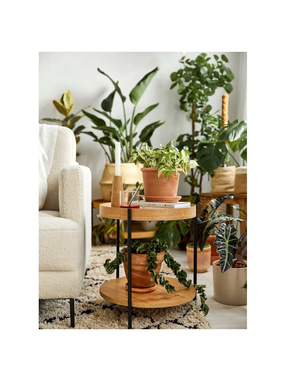 Westwing Collection Table d'appoint en bois avec rangement Renee, Ø 44 x haut. 49 cm 2 Westwing Collection Table d'appoint en bois avec rangement Renee, Ø 44 x haut. 49 cm – Image 2