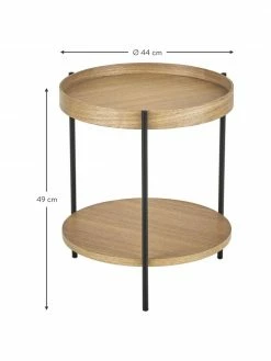 Westwing Collection Table d'appoint en bois avec rangement Renee, Ø 44 x haut. 49 cm 9 Westwing Collection Table d'appoint en bois avec rangement Renee, Ø 44 x haut. 49 cm -furniture Soldes Table dappoint en bois avec rangement Renee 3