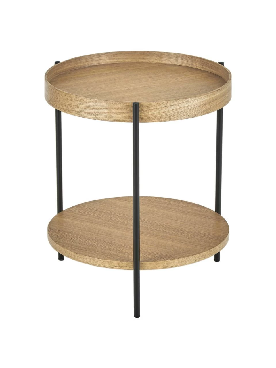 Westwing Collection Table d'appoint en bois avec rangement Renee, Ø 44 x haut. 49 cm 1 Westwing Collection Table d'appoint en bois avec rangement Renee, Ø 44 x haut. 49 cm