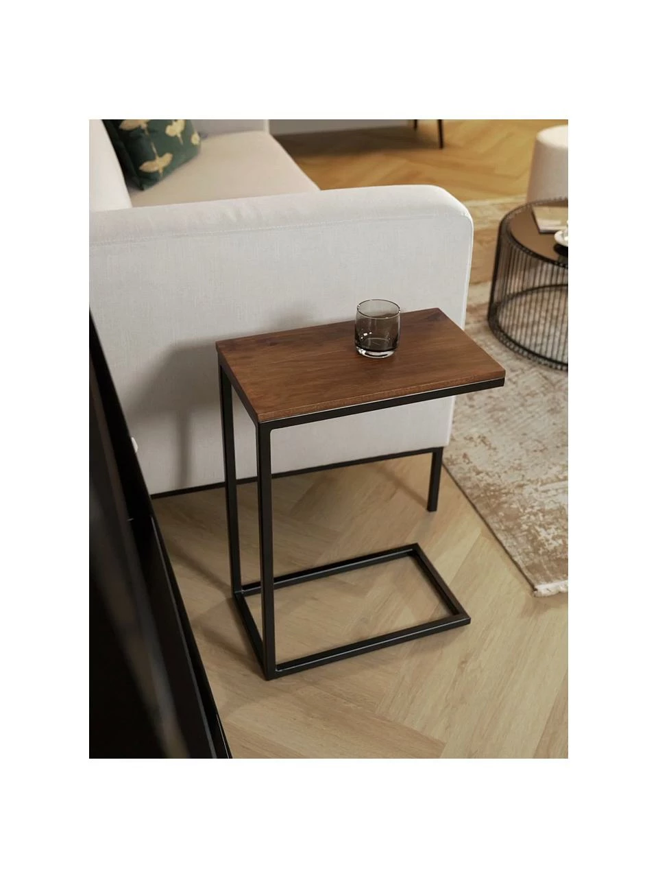 Westwing Collection Table d'appoint en bois d'acacia Celow, larg. 45 x haut. 62 cm 3 Westwing Collection Table d'appoint en bois d'acacia Celow, larg. 45 x haut. 62 cm – Image 3