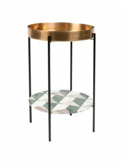 Table d'appoint en marbre Another, Ø 37 x haut. 57 cm